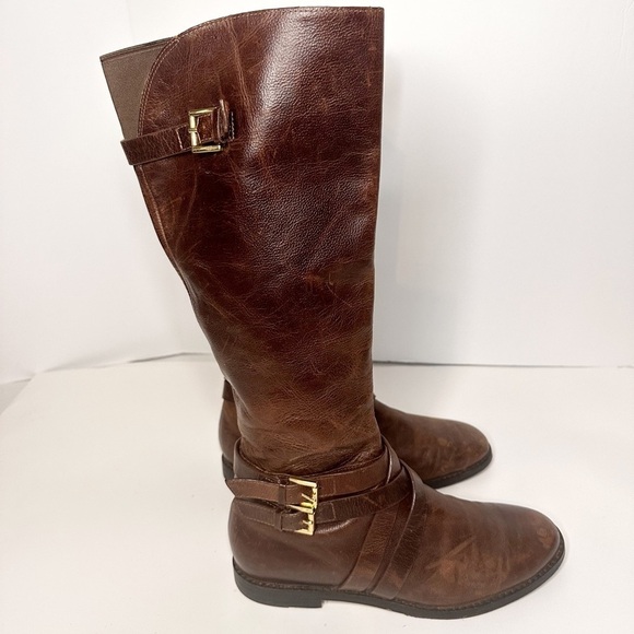 Cole Haan Shoes - COLE HAAN Brown leather knee high riding boots